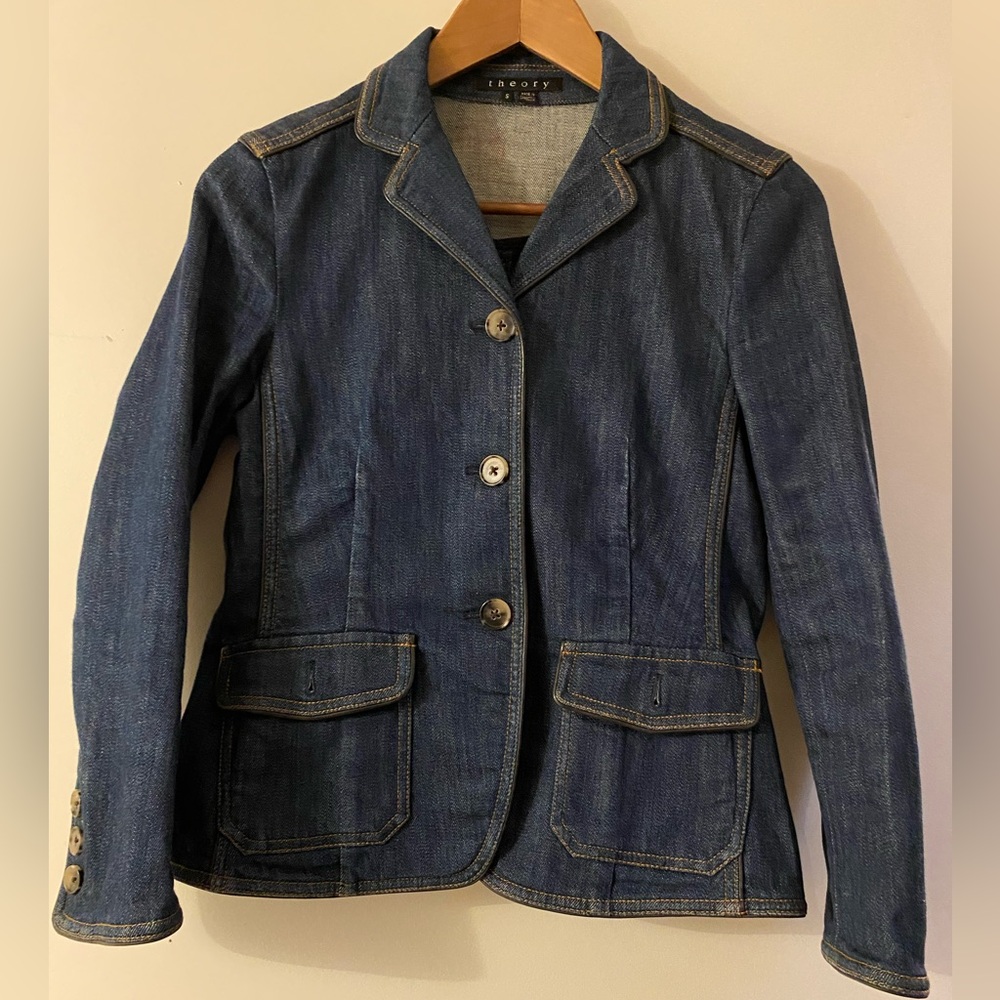 Theory “Canadian Tuxedo” jeans and jean blazer - Picture 8 of 11